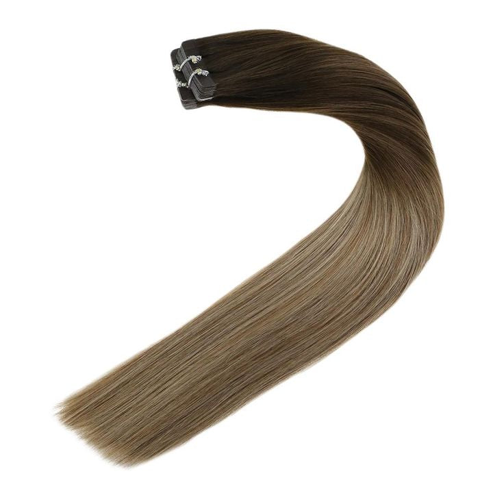 Hubris HairRemy Tape-in Extensions Ash Brown #8Hubris Hair proudly offers luxurious 100% virgin hair extensions that are never processed, stringy, or dry. Our extensions maintain their natural beauty and can be s