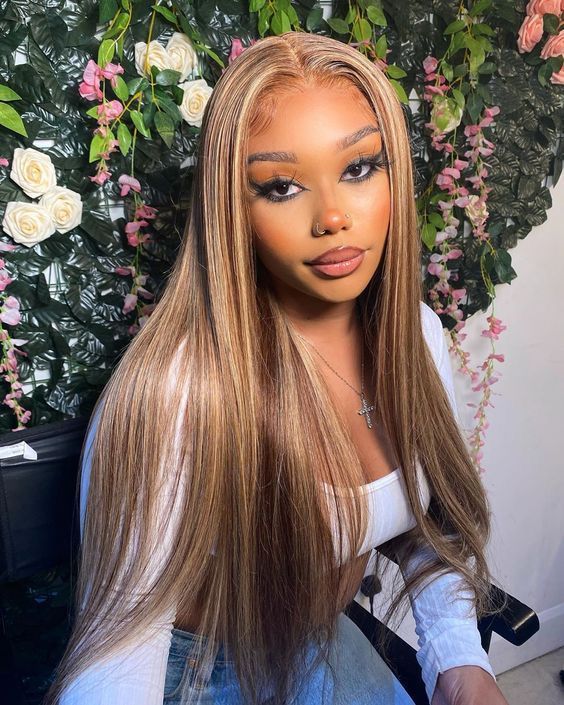 Peruvian Straight Highlighter 13x4 Lace Frontal Wig