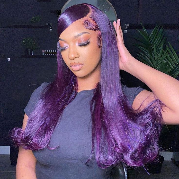 Brazilian Purple Bodywave 13x4 Lace Frontal Wig