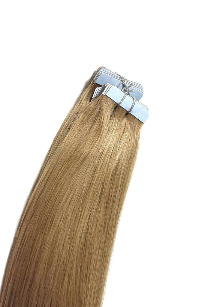 Hubris HairRemy Tape-in Extensions Lightest Brown #18Hubris Hair proudly offers luxurious 100% virgin hair extensions that are never processed, stringy, or dry. Our extensions maintain their natural beauty and can be s