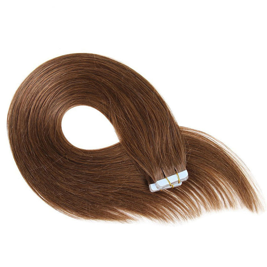 Hubris HairRemy Tape-in Extensions Chestnut Brown #6Hubris Hair proudly offers luxurious 100% virgin hair extensions that are never processed, stringy, or dry. Our extensions maintain their natural beauty and can be s
