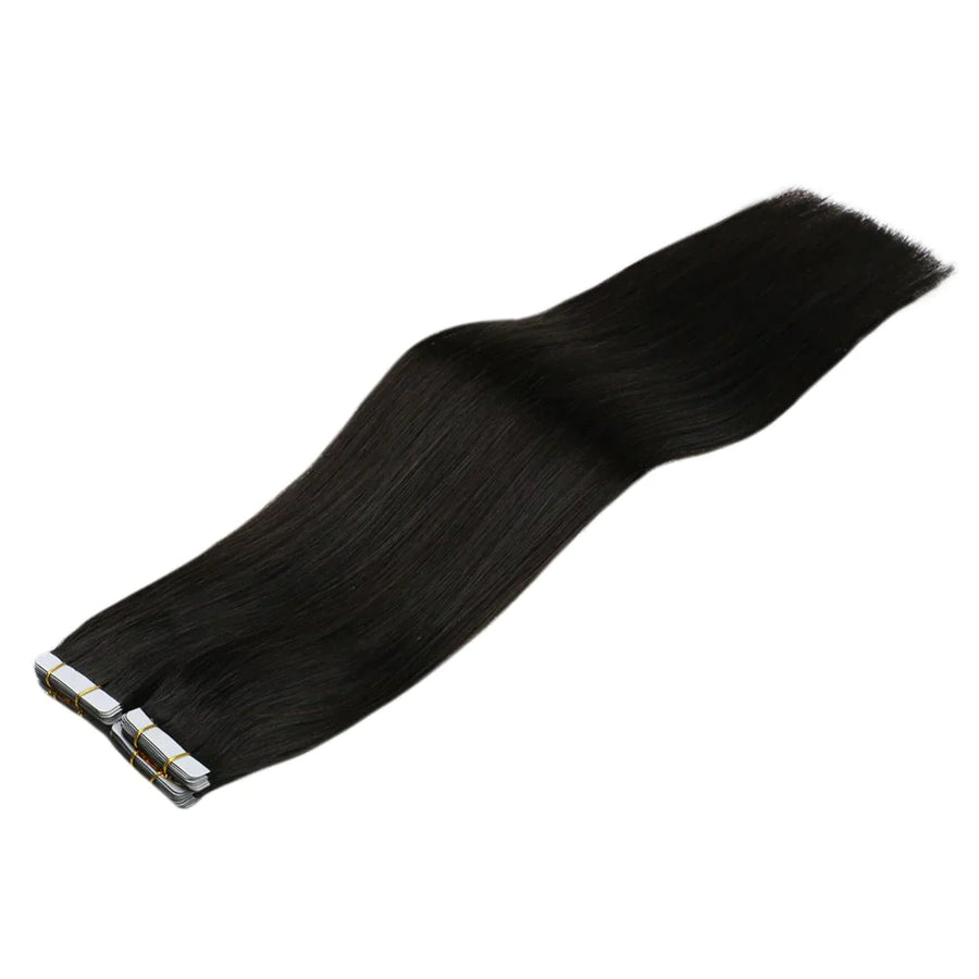 Hubris HairRemy Tape-in Extensions Black #1Hubris Hair proudly offers luxurious 100% virgin hair extensions that are never processed, stringy, or dry. Our extensions maintain their natural beauty and can be s
